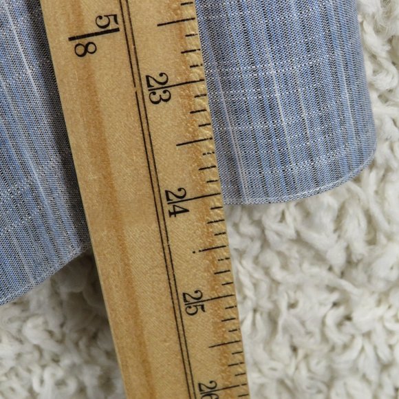 andrew david* Men's Long Sleeve Button Down Curved Hem Pocket Shirt~ Size Large - Picture 9 of 11